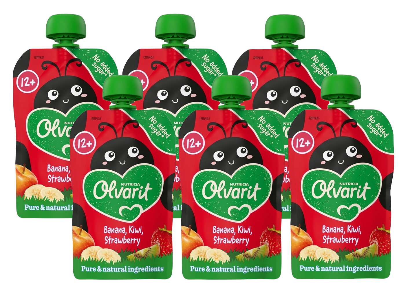 Olvarit 12m+ Banaan Kiwi Aardbei Knijpfruit afbeelding