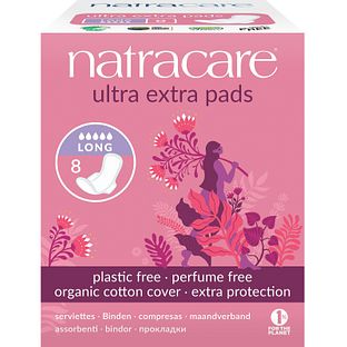 Natracare Ultra Extra Pads Long Maandverband 8ST