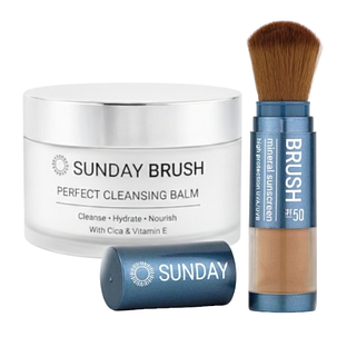 Sunday Brush Protect & Cleanse Set - Tan 2 Stuks