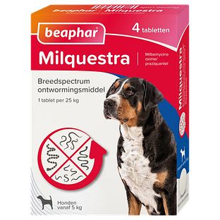 Beaphar Milquestra Ontwormingsmiddel Honden vanaf 5KG 4ST