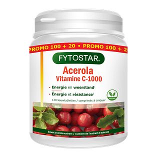 Fytostar Acerola Vitamine C-1000 Kauwtabletten 120KTB