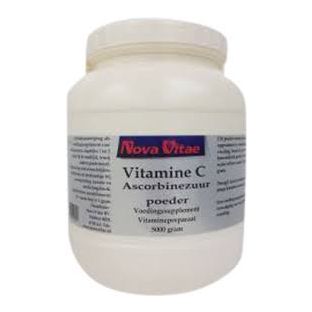Nova Vitae Vitamine C Ascorbinezuur Poeder 5000GR Nova Vitae Vitamine C Ascorbinezuur Poeder 5000GR