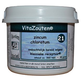 Vita Reform Van der Snoek Vitazouten Nr. 21 Zincum Chloratum Muriaticum 360TB Vita Reform Van der Snoek Vitazouten Nr. 21 Zincum Chloratum Muriaticum 360TB
