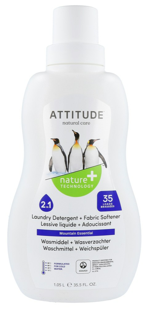 Attitude Ecologisch 2 in 1 Laundry Detergent + Fabric Softener afbeelding 1