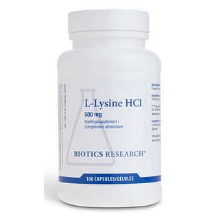 Biotics L-Lysine HCI 500mg Capsules 100CP