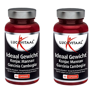 Lucovitaal Ideaal Gewicht Konjac Mannan Garcinia Cambogia 2x60CP