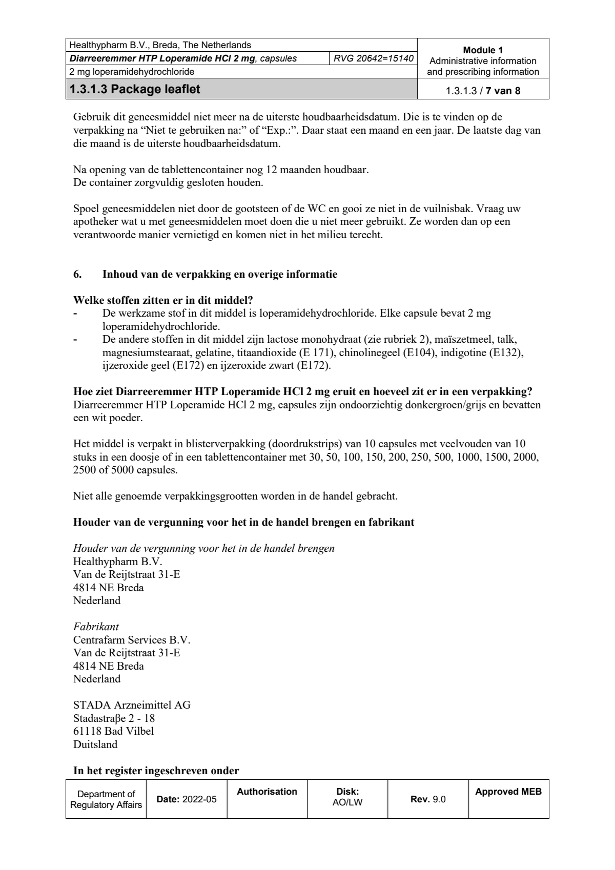 Diarreeremmer 2mg Capsules afbeelding van document #7, leaflet