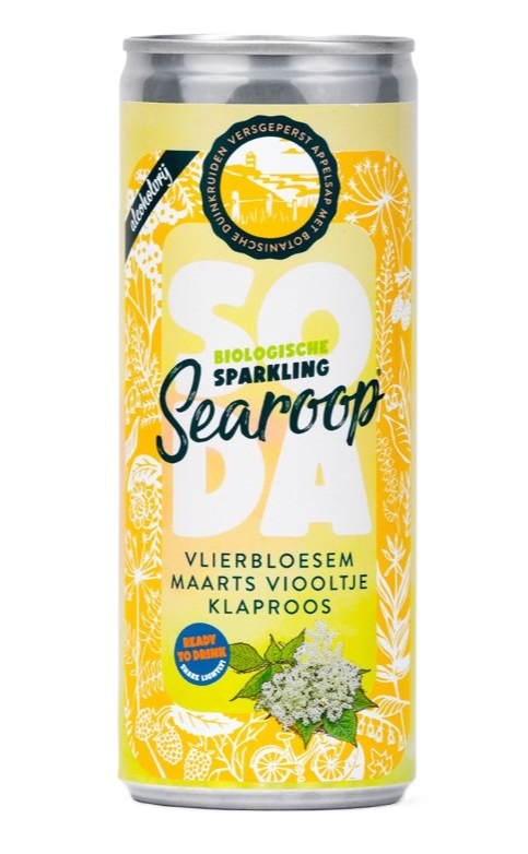 Searoop Soda Biologische Sparkling Vlierbloesem Maarts Viooltje Klaproos afbeelding