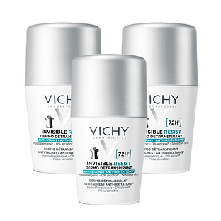 Vichy Invisible Resist 72H Dermo Detranspirant 0% Alcohol Multiverpakking 3x50ML