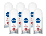 Nivea Dry Comfort Roll-on Voordeelverpakking 6x50ML