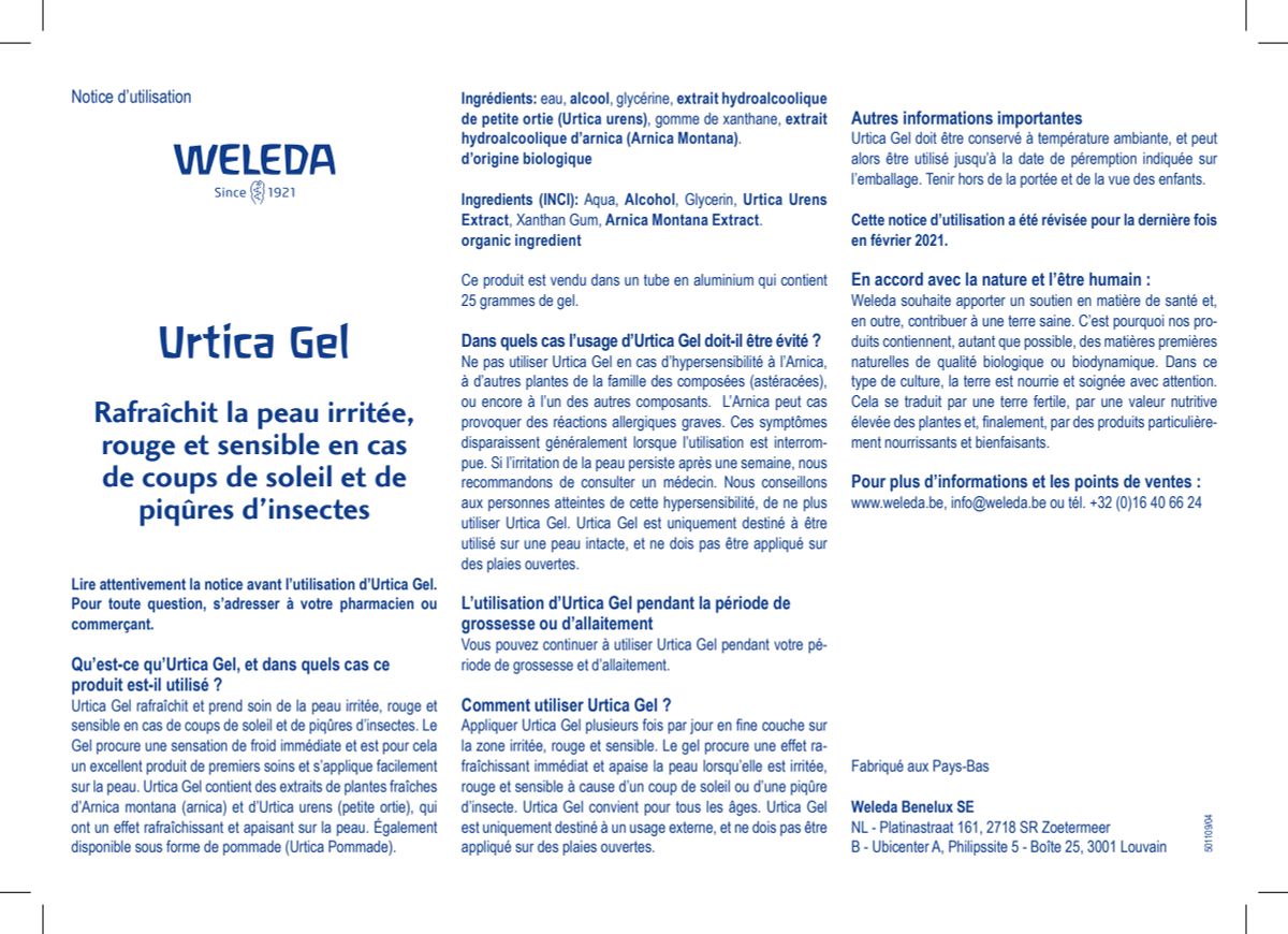 Urtica Gel afbeelding van document #2, instructions