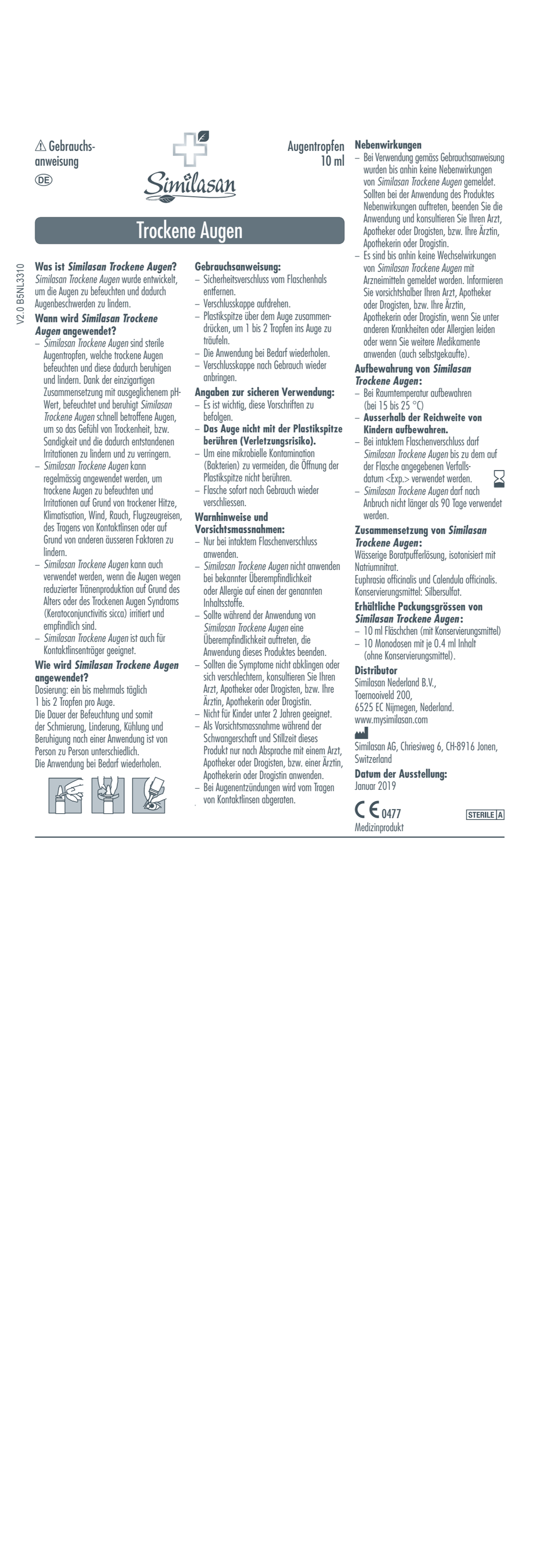 Droge Ogen Oogdruppels afbeelding van document #2, instructions