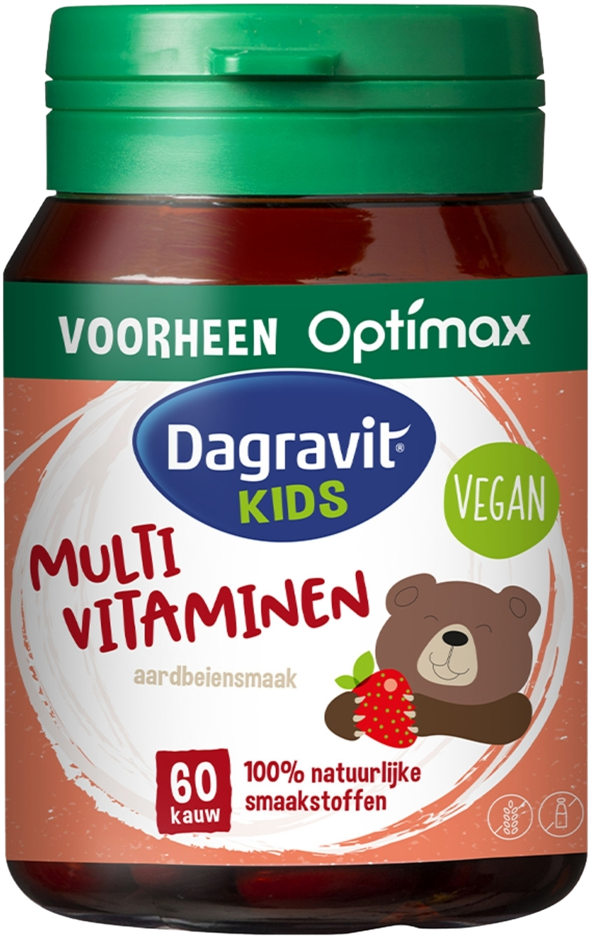 Dagravit Kids Multivitaminen Kauwtabletten Aardbeien