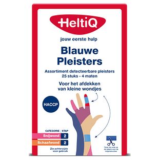 HeltiQ Detecteerbare Pleisters Blauw 26ST HeltiQ Detecteerbare Pleisters Blauw 26ST