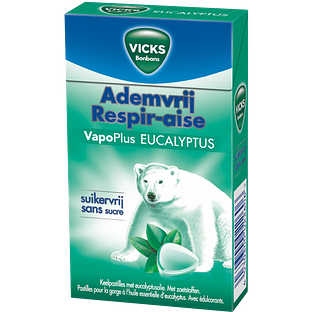 Vicks Ademvrij Eucalyptus Suikervrij 40GR