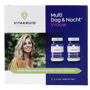Vitakruid Multi Dag & Nacht Vrouw 100% Vegan 2 x 30 60TB Vitakruid Multi Dag & Nacht Vrouw 100% Vegan 2 x 30 60TB