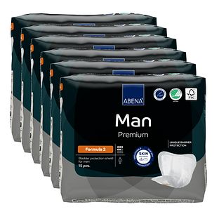 Abena Man Premium Formula 2 Inlegverband - Multiverpakking 6x15ST