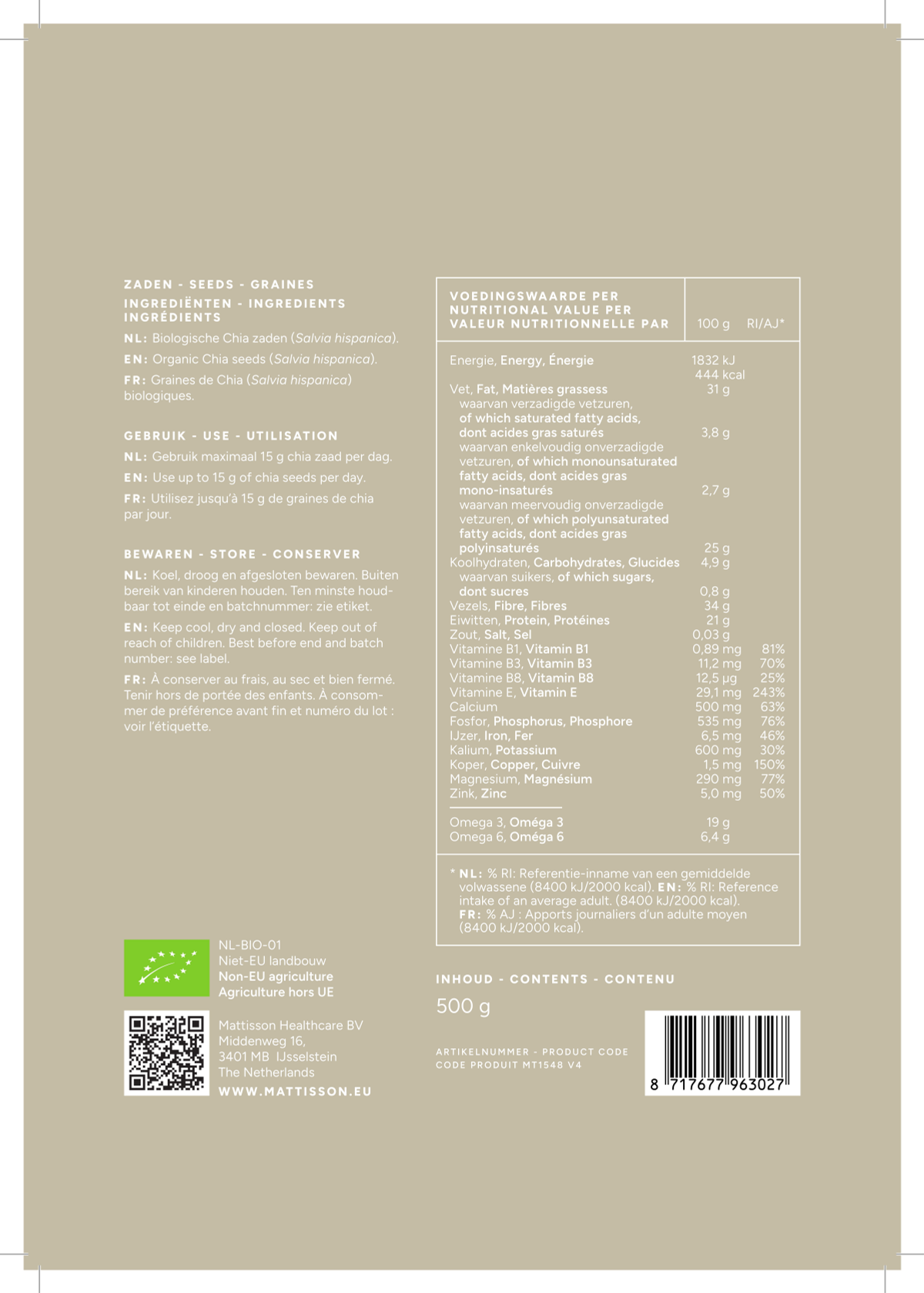 Biologische Chiazaden afbeelding van document #1, label
