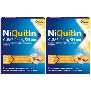 Niquitin Clear Pleister Twee Weken Behandeling 2x7ST