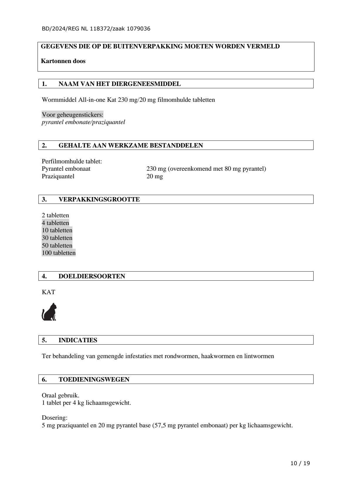 Wormmiddel all-in-one Kat afbeelding van document #10, leaflet