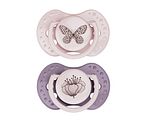 Difrax LOVI Dynamic Pacifier 0-3 Months Botanic Pink Purple - Fopspeen 2ST