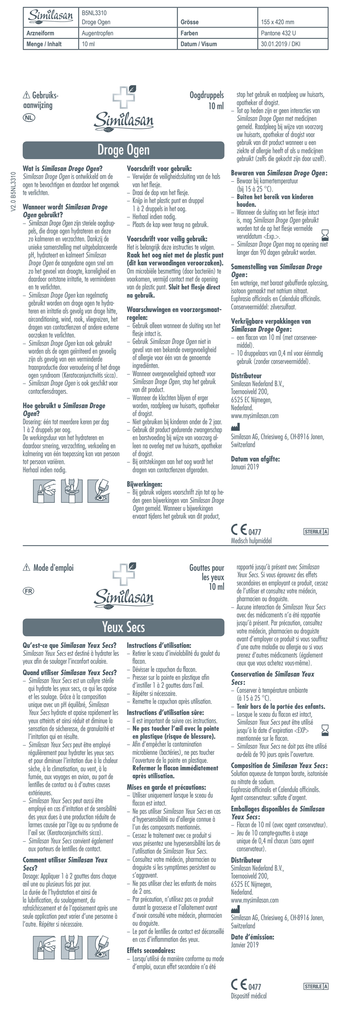Droge Ogen Oogdruppels afbeelding van document #1, instructions
