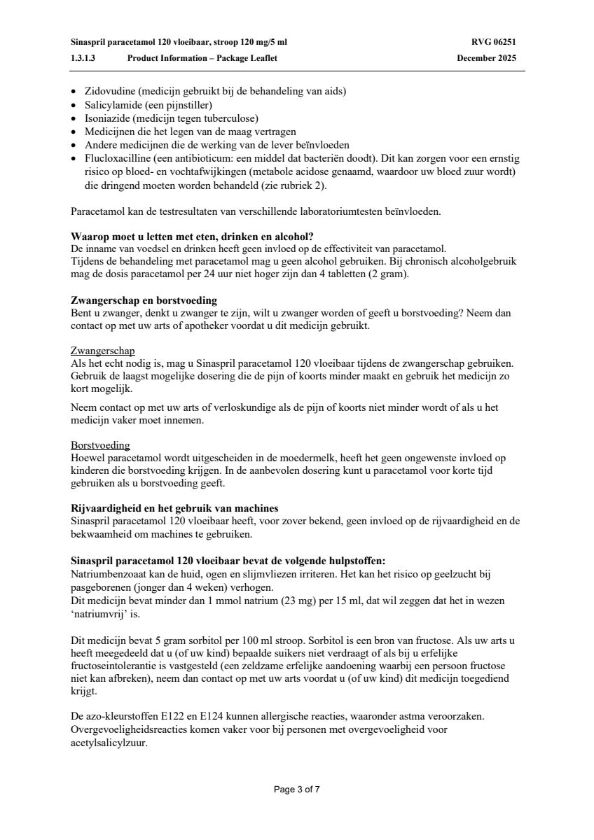 Paracetamol 120 Vloeibaar afbeelding van document #3, leaflet