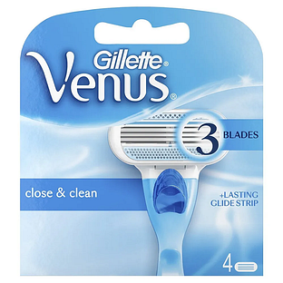 Gillette Venus Close & Clean Scheermesjes 4ST Gillette Venus Close & Clean Scheermesjes 4ST