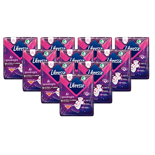 Libresse Ultra Goodnight Maandverband XL Multiverpakking 10x9ST