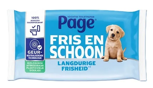 Page Fris en Schoon Vochtig Toiletpapier afbeelding