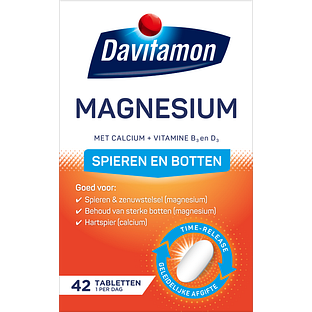 Davitamon Magnesium voor Spieren en Botten Tabletten 42TB
