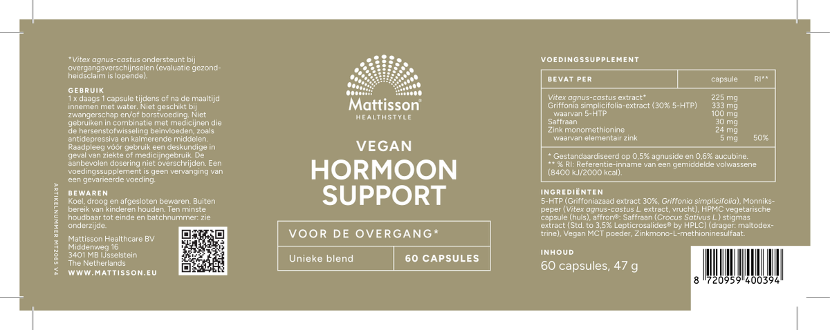 Hormoon Support Capsules afbeelding van document #1, label