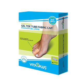 Vitaplus Essentials Gel Toe Tube Fabric Cap maat M/L 1ST Vitaplus Essentials Gel Toe Tube Fabric Cap maat M/L 1ST