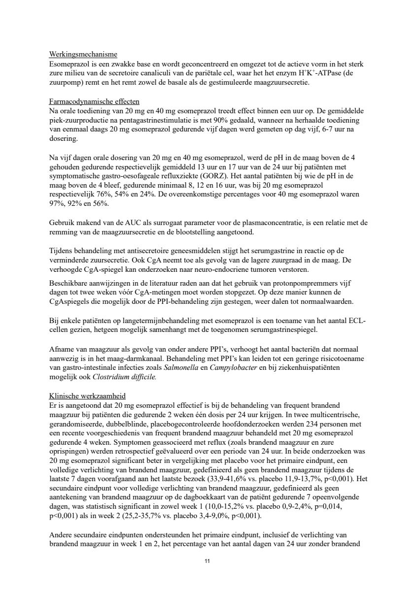 Control Tabletten 20mg Esomeprazo afbeelding van document #11, leaflet