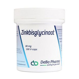 DeBa Pharma Zinkbisglycinaat Capsules 100VCP DeBa Pharma Zinkbisglycinaat Capsules 100VCP