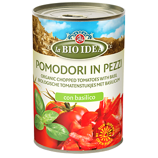 La Bio Idea Tomatenstukjes Basilicum 400GR