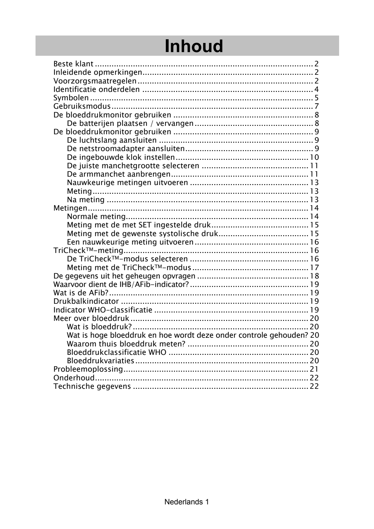 UA-1020-WAF Bovenarm Bloeddrukmeter afbeelding van document #3, instructions