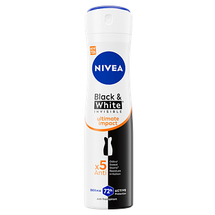 Nivea Black & White Invisible Ultimate Impact Deodorant Spray 150ML