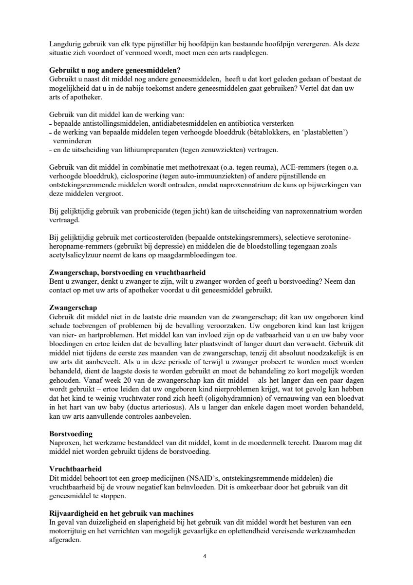 Feminax bij Menstruatiepijn Tabletten afbeelding van document #4, leaflet