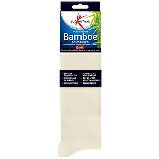 Lucovitaal Bamboe Kniesokken Ecru 35-38 1PR