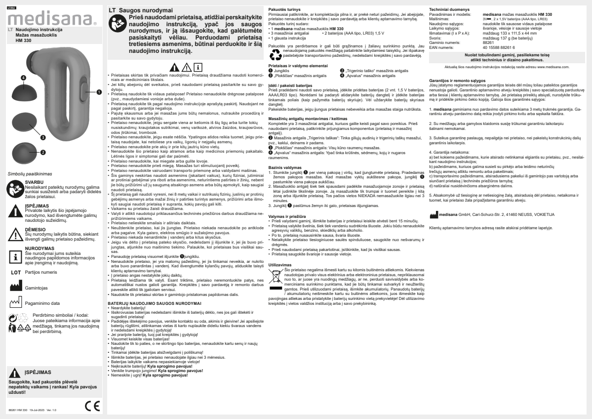 HM 330 Mini Hand Massage afbeelding van document #23, instructions