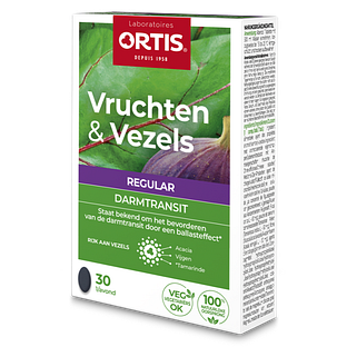 Ortis Vruchten & Vezels Regular Darmtransit Tabletten 30TB