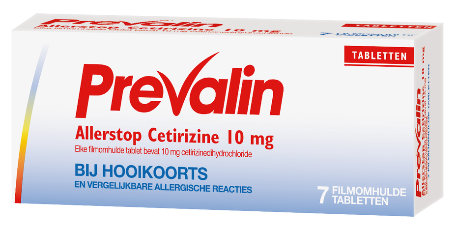 Prevalin Allerstop Cetirzine 10mg Hooikoorts Tabletten afbeelding
