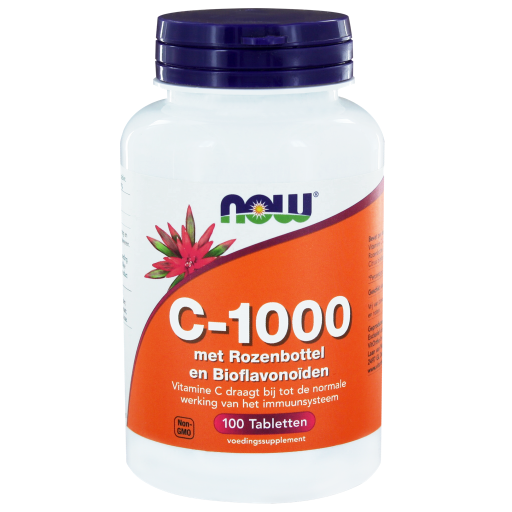 NOW C-1000 Rozenbottel & Bioflavonoïden Tabletten afbeelding 1