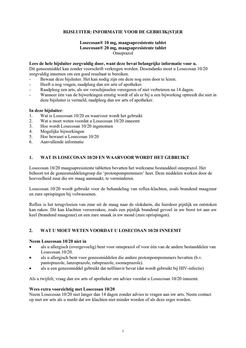 20mg Tabletten afbeelding van document #1, leaflet