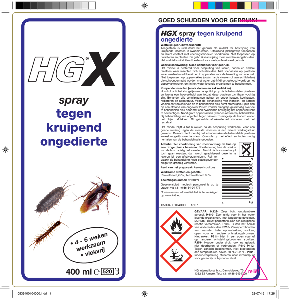 X Spray Tegen Kruipend Ongedierte afbeelding van document #1, label