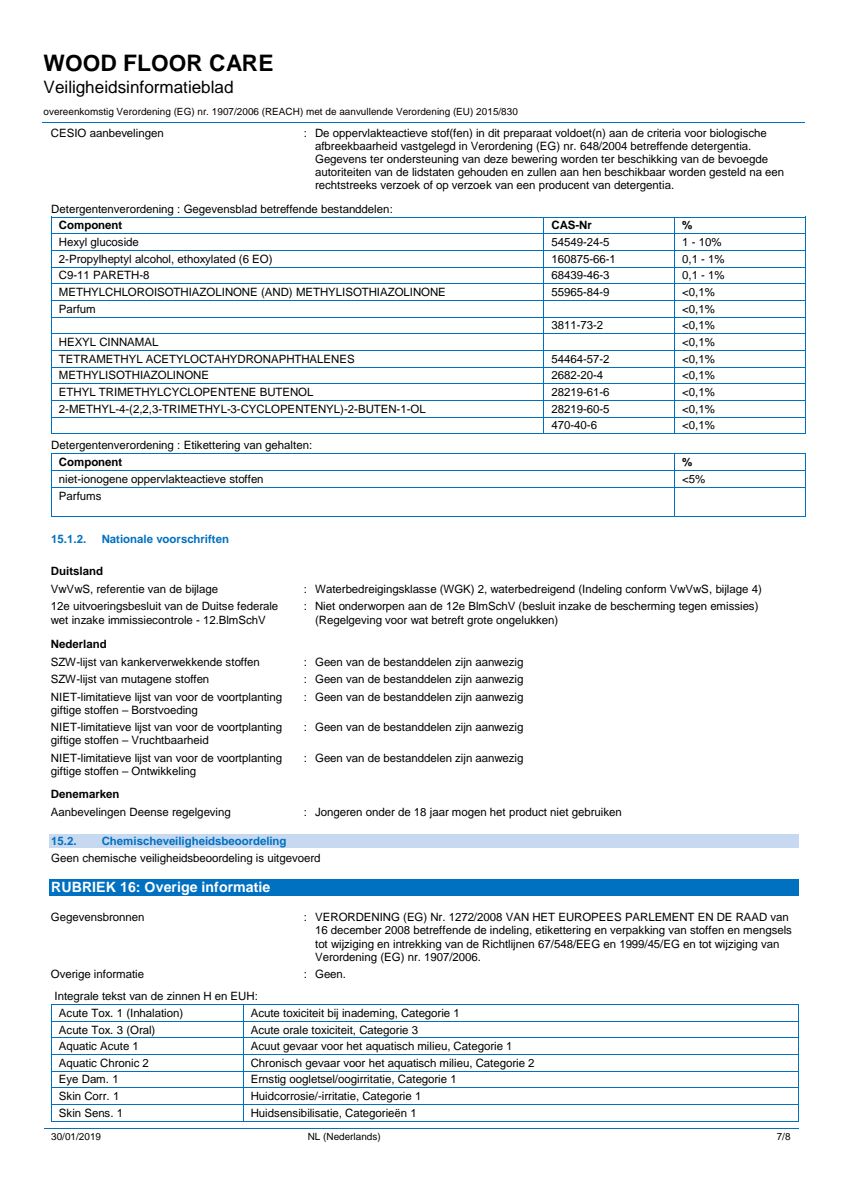 Wood Care Hout Reiniger afbeelding van document #7, info_folder