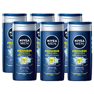 Nivea Men Power Refresh Shower Gel Voordeelverpakking 6x250ML