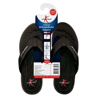 Lucovitaal Orthopedische Slippers Maat 43-44 Zwart 1PR