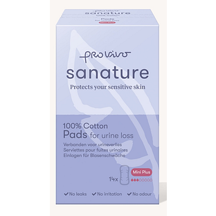Sanature Pro Vivo 100% Katoen Verbanden voor Urineverlies Mini Plus 14ST